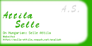 attila selle business card